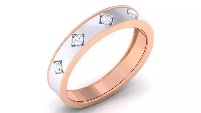 Couple Band Ring 3dm mgx render detail
