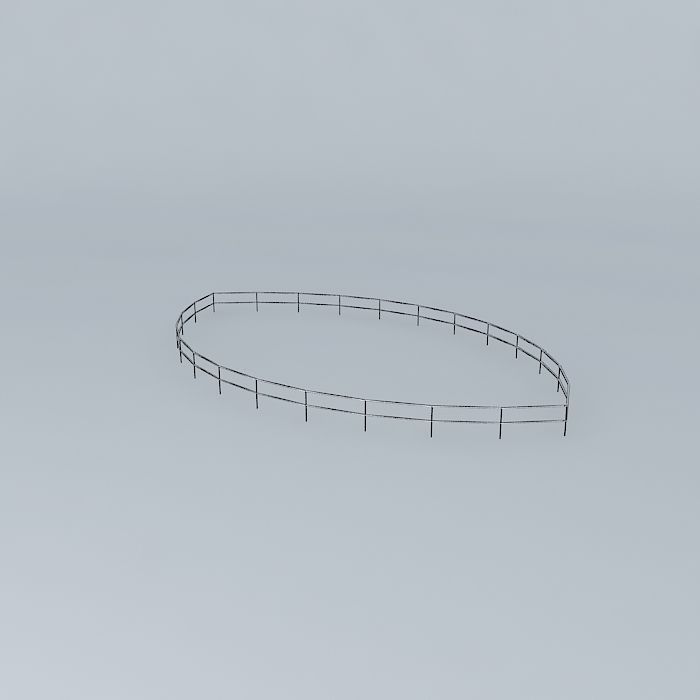 RAILING oval fence with Free 3D model_3