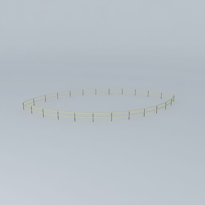RAILING oval fence with Free 3D model_2