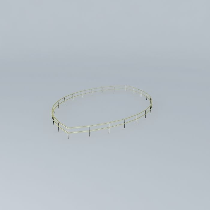 RAILING oval fence with Free 3D model_1