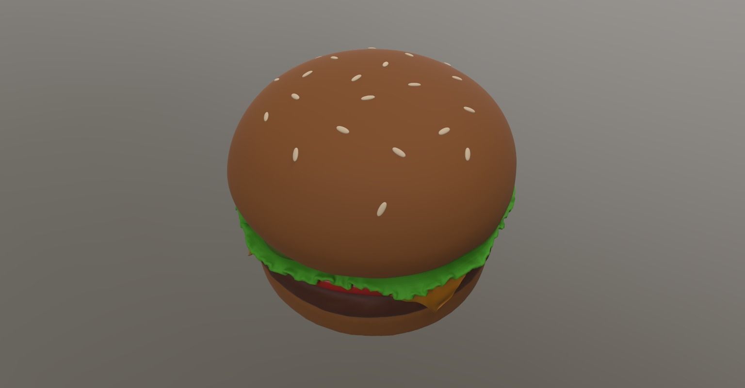Hamburger 3D model_1