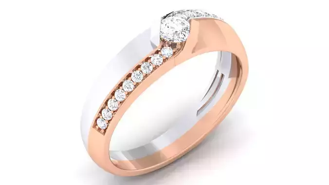 Couple Band Ring 3dm mgx render detail