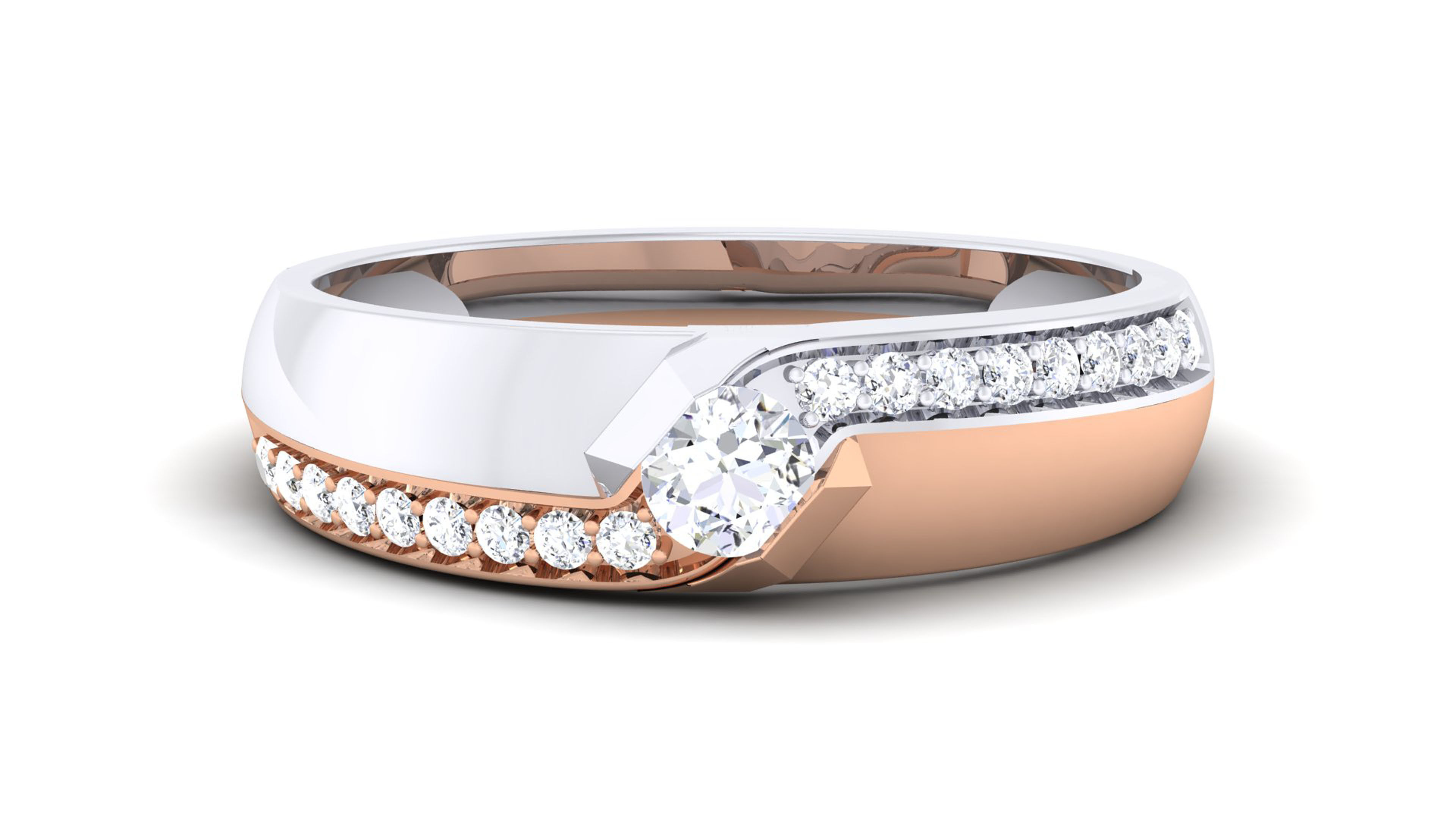 Couple Band Ring 3dm mgx render detail 3D print model_5