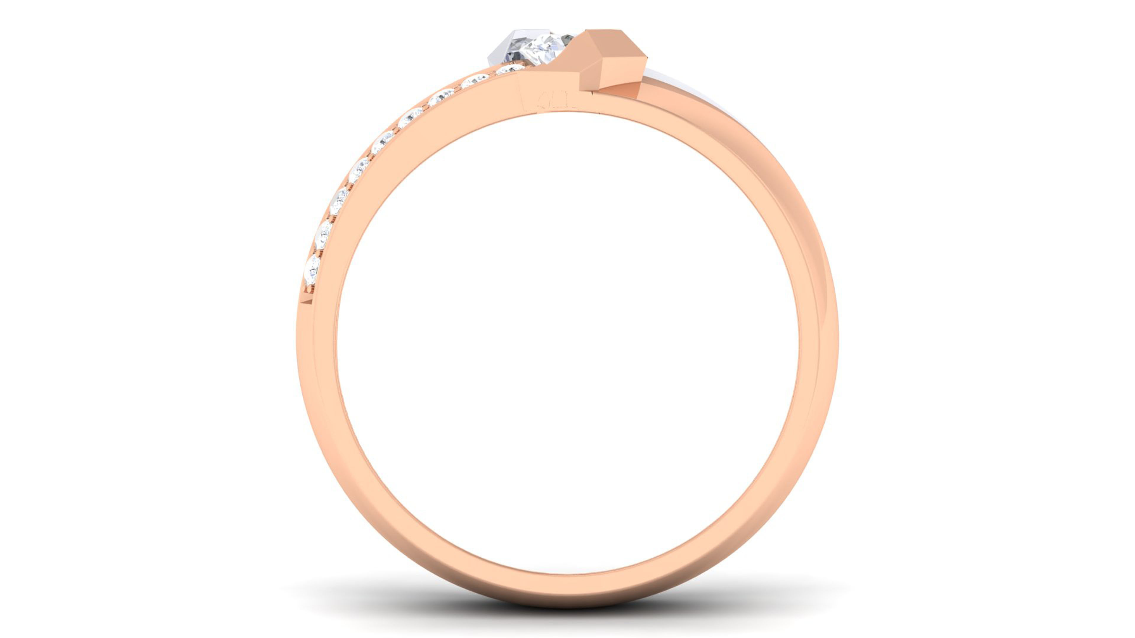 Couple Band Ring 3dm mgx render detail 3D print model_3