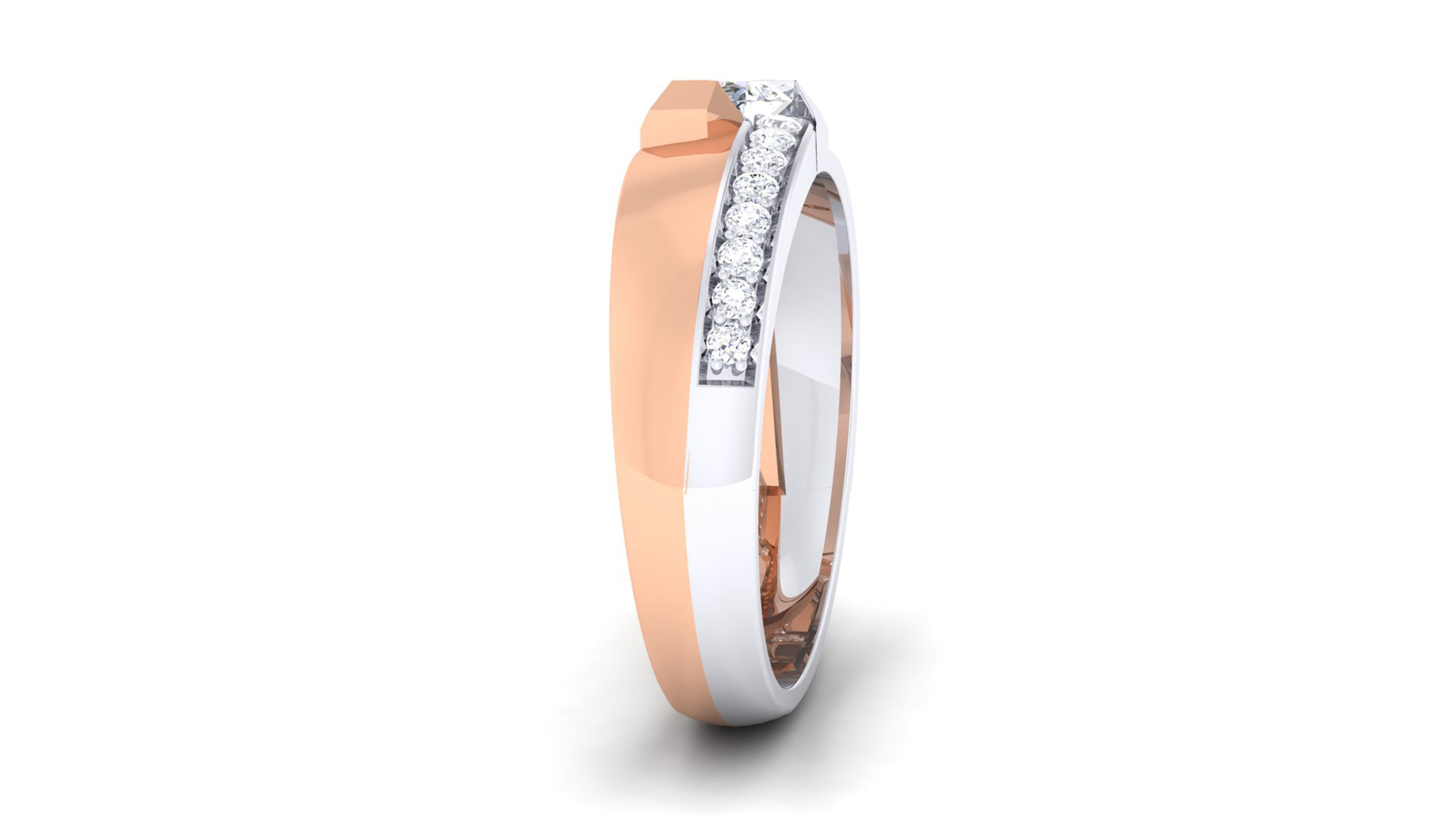 Couple Band Ring 3dm mgx render detail 3D print model_8
