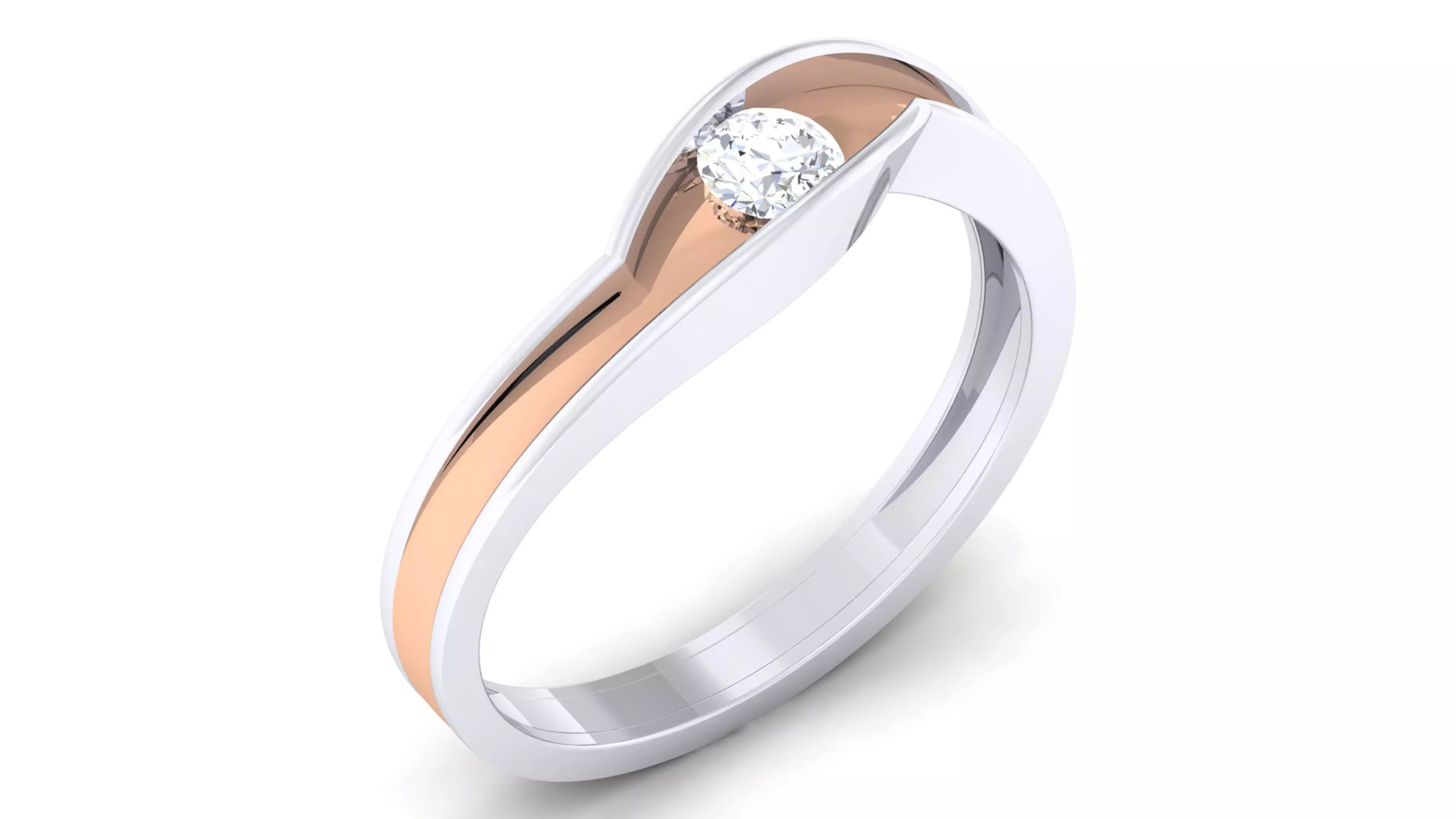 Couple Band Ring 3dm mgx render detail 3D print model
