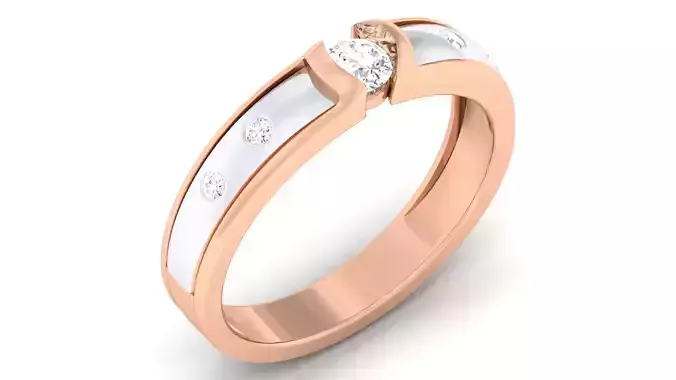 Couple Band Ring 3dm mgx render detail