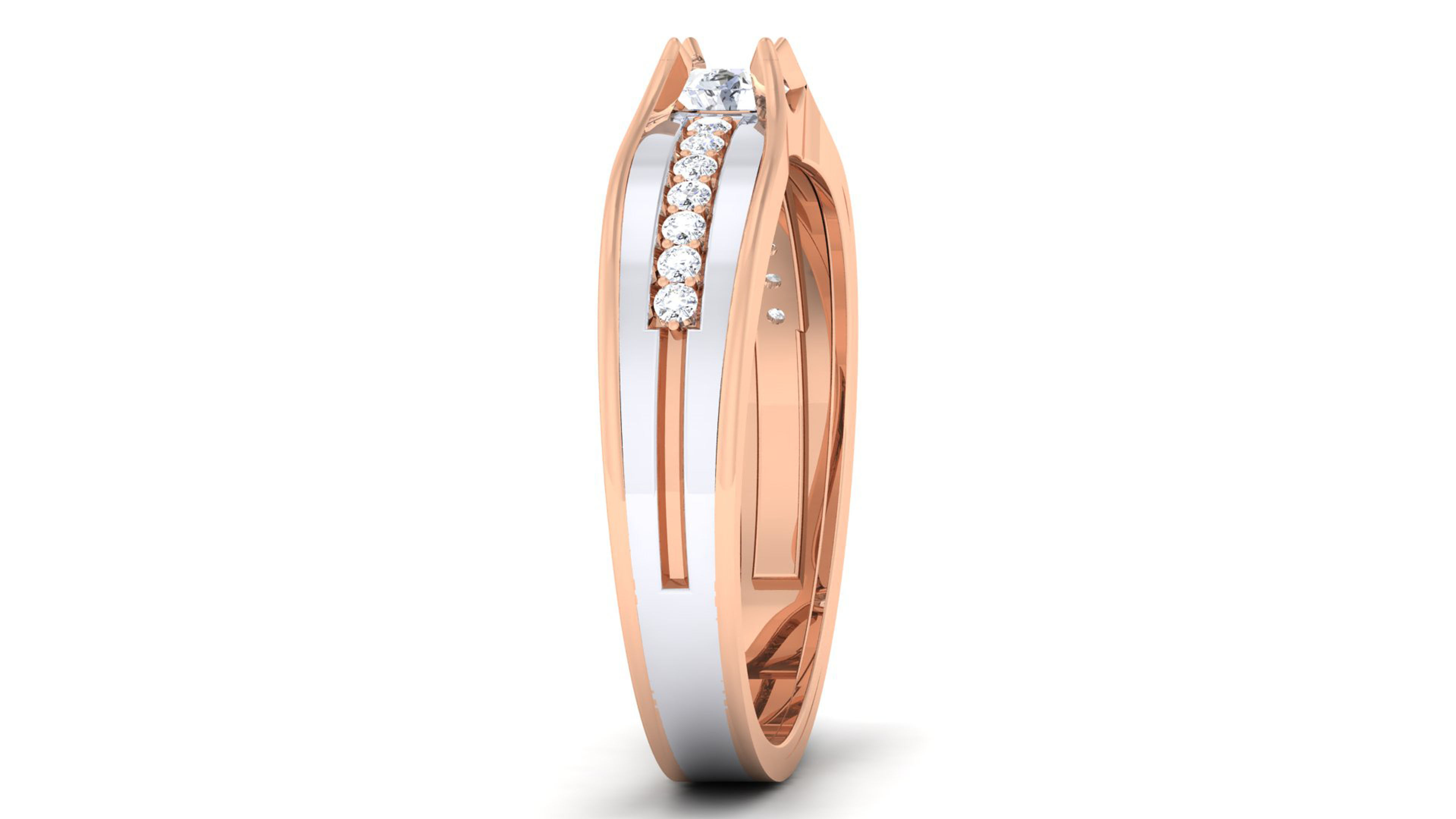 Couple Band Ring 3dm mgx render detail 3D print model_4