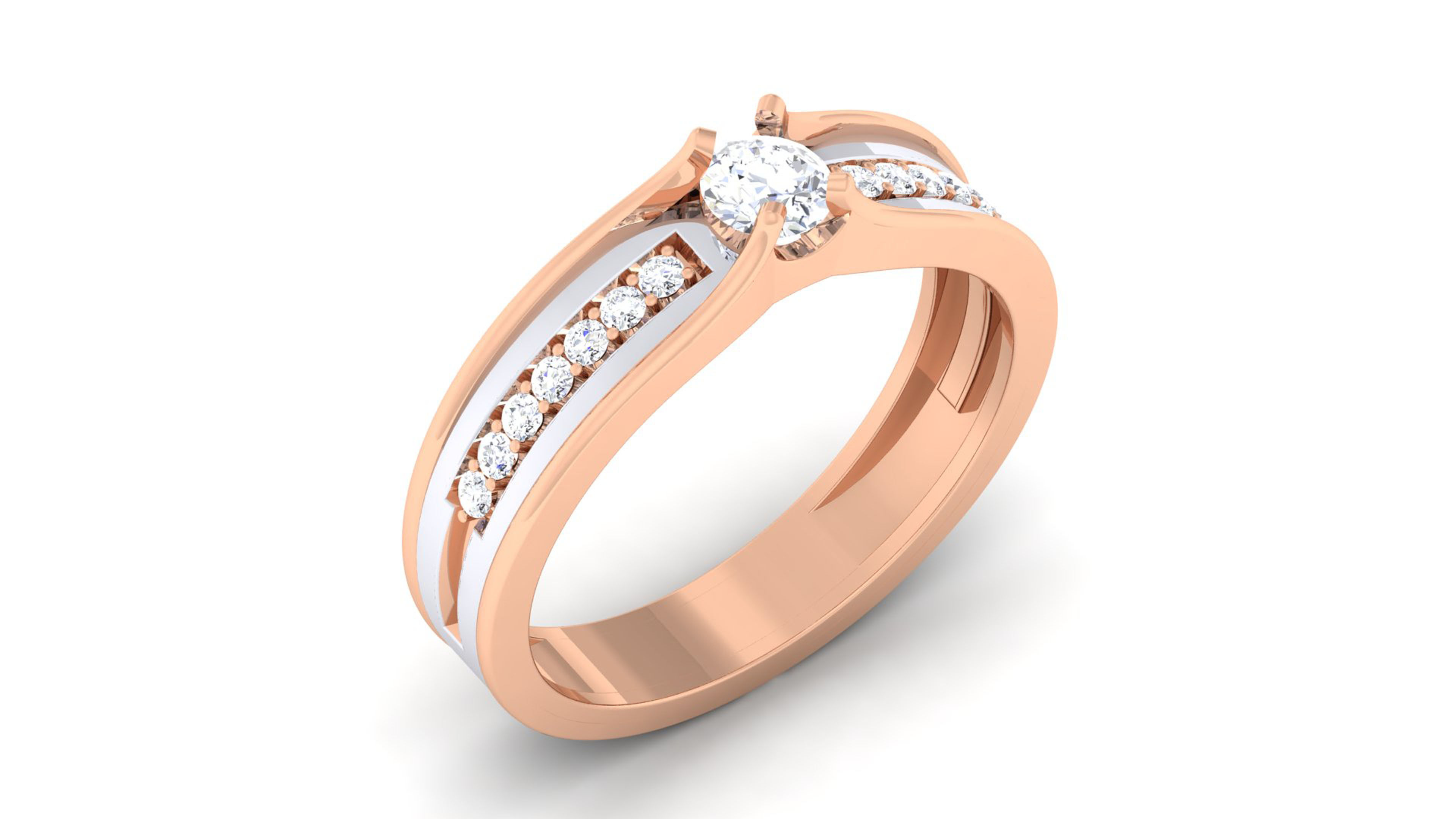 Couple Band Ring 3dm mgx render detail 3D print model_7