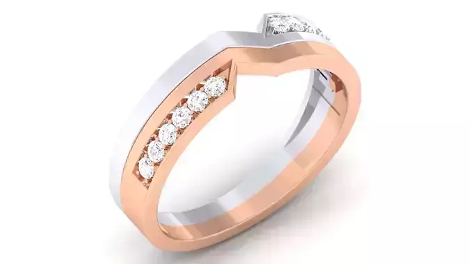 Couple Band Ring 3dm mgx render detail