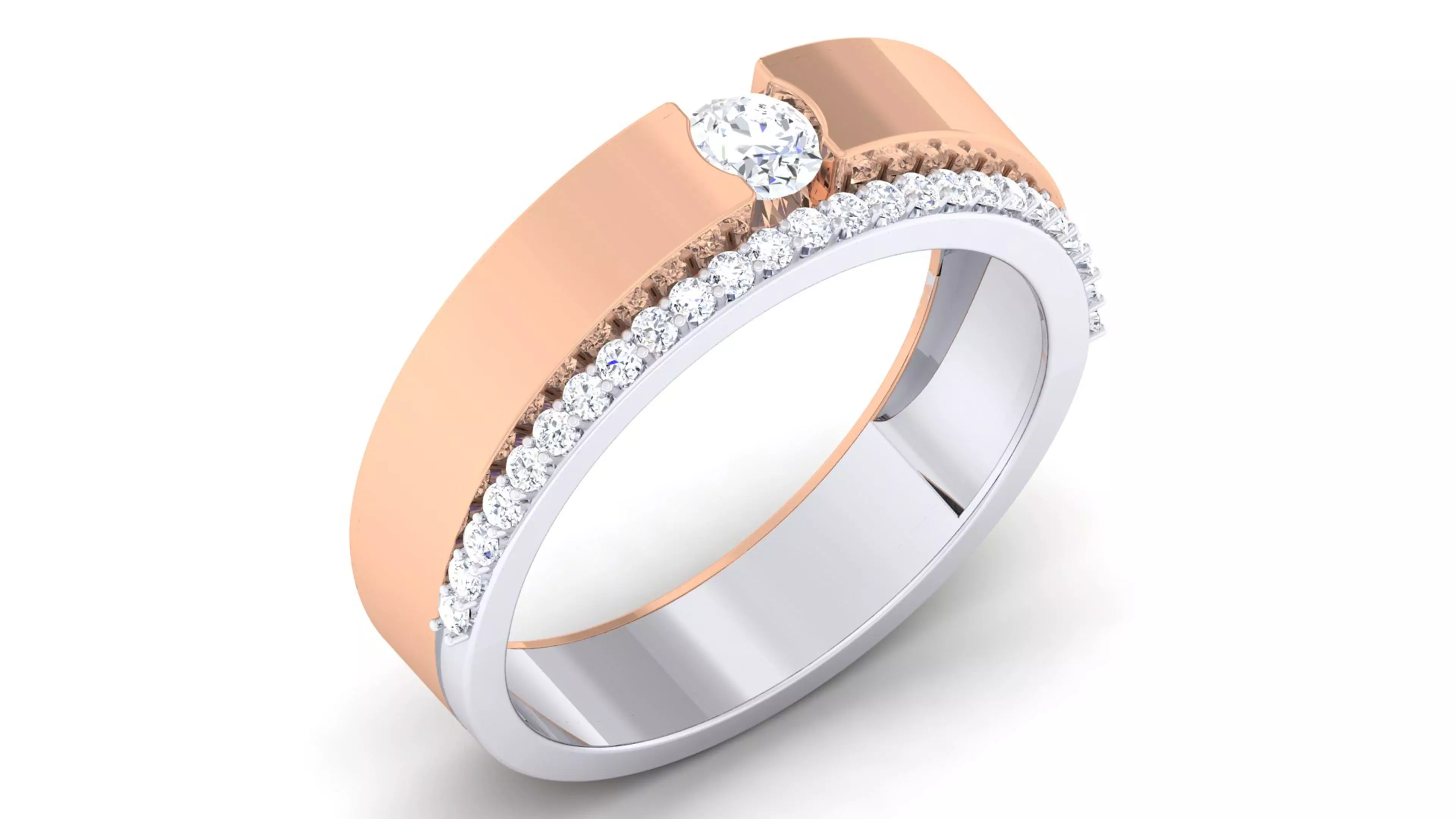 Couple Band Ring 3dm mgx render detail 3D print model