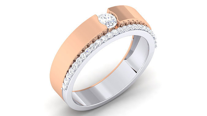 Couple Band Ring 3dm mgx render detail 3D print model