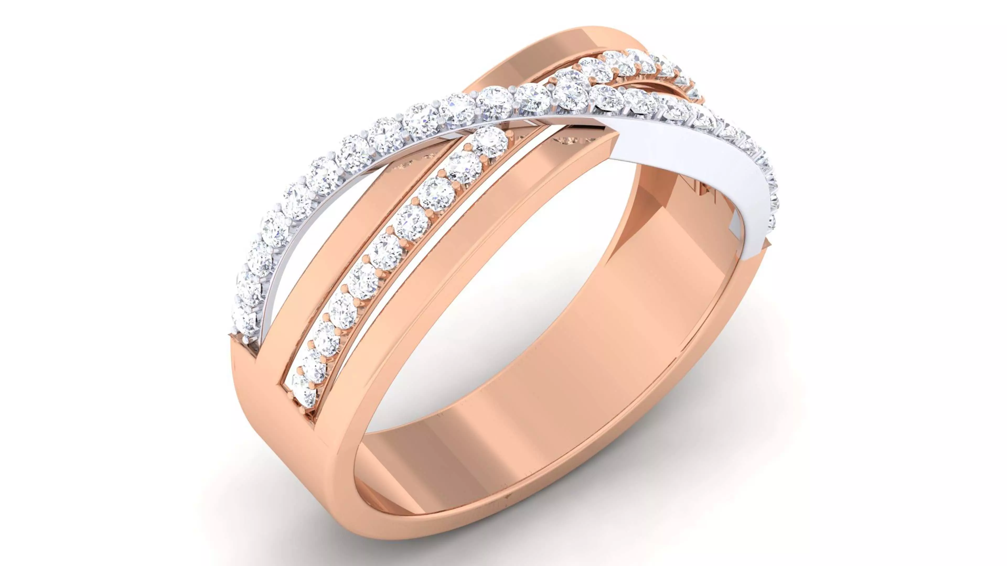 Couple Band Ring 3dm mgx render detail 3D print model_0