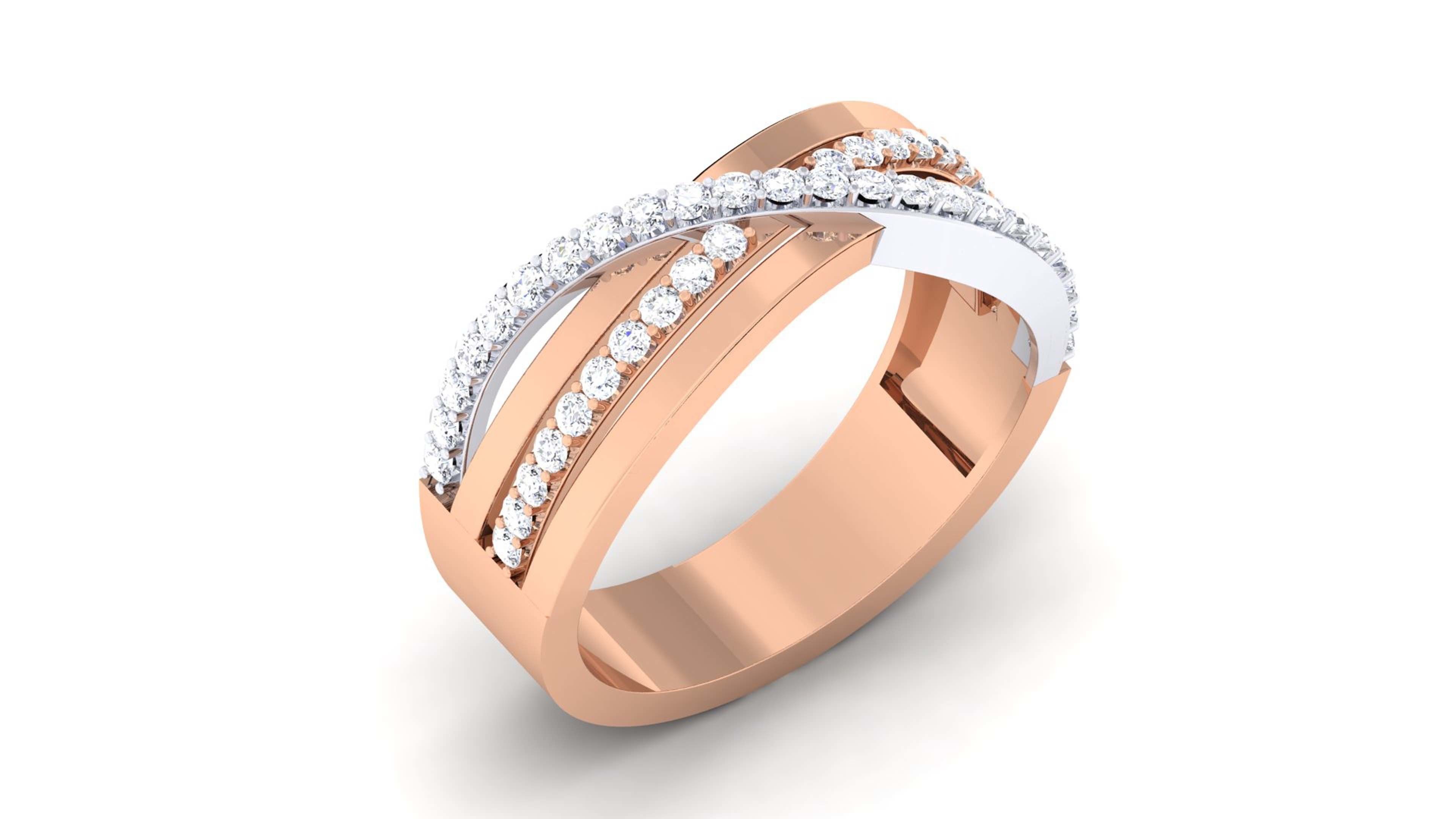Couple Band Ring 3dm mgx render detail 3D print model_7