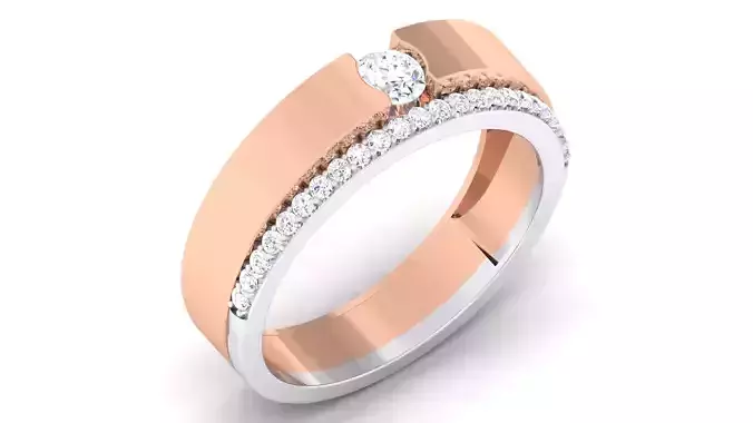 Couple Band Ring mgx render detail