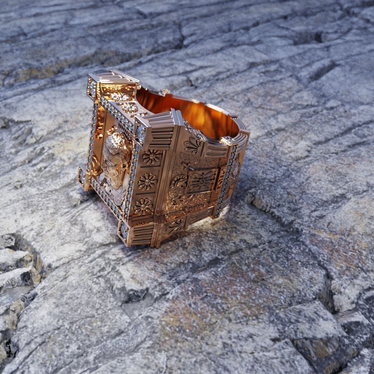 Man Ring Guy Julius Ceasar 3D print model_3