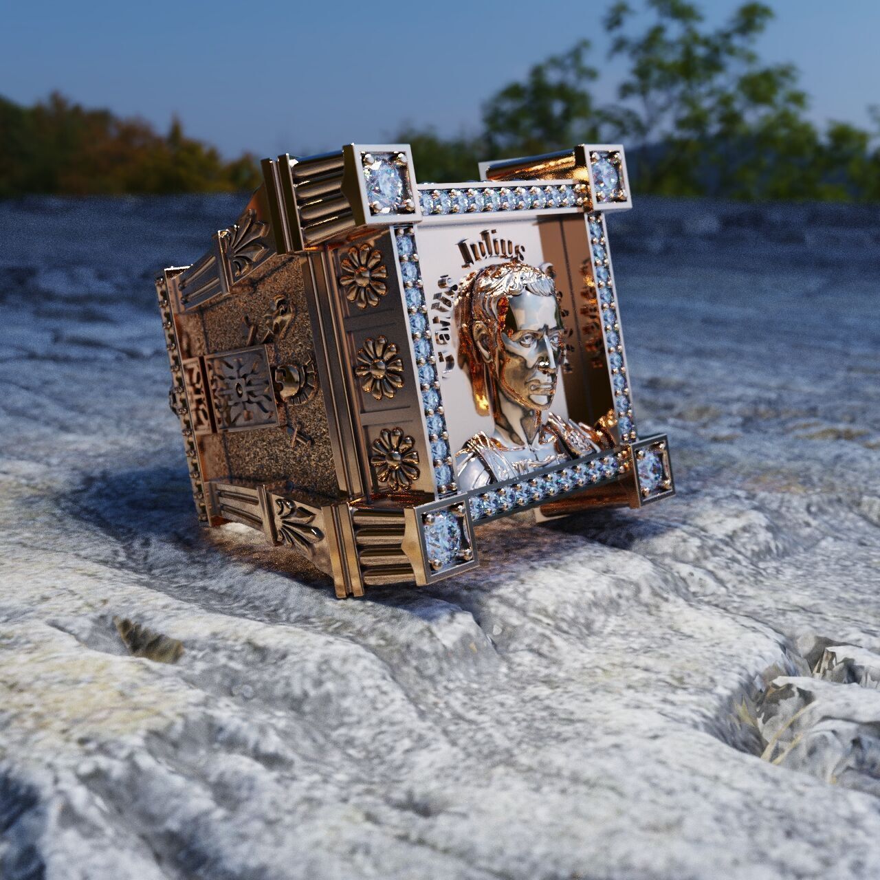 Man Ring Guy Julius Ceasar 3D print model_2