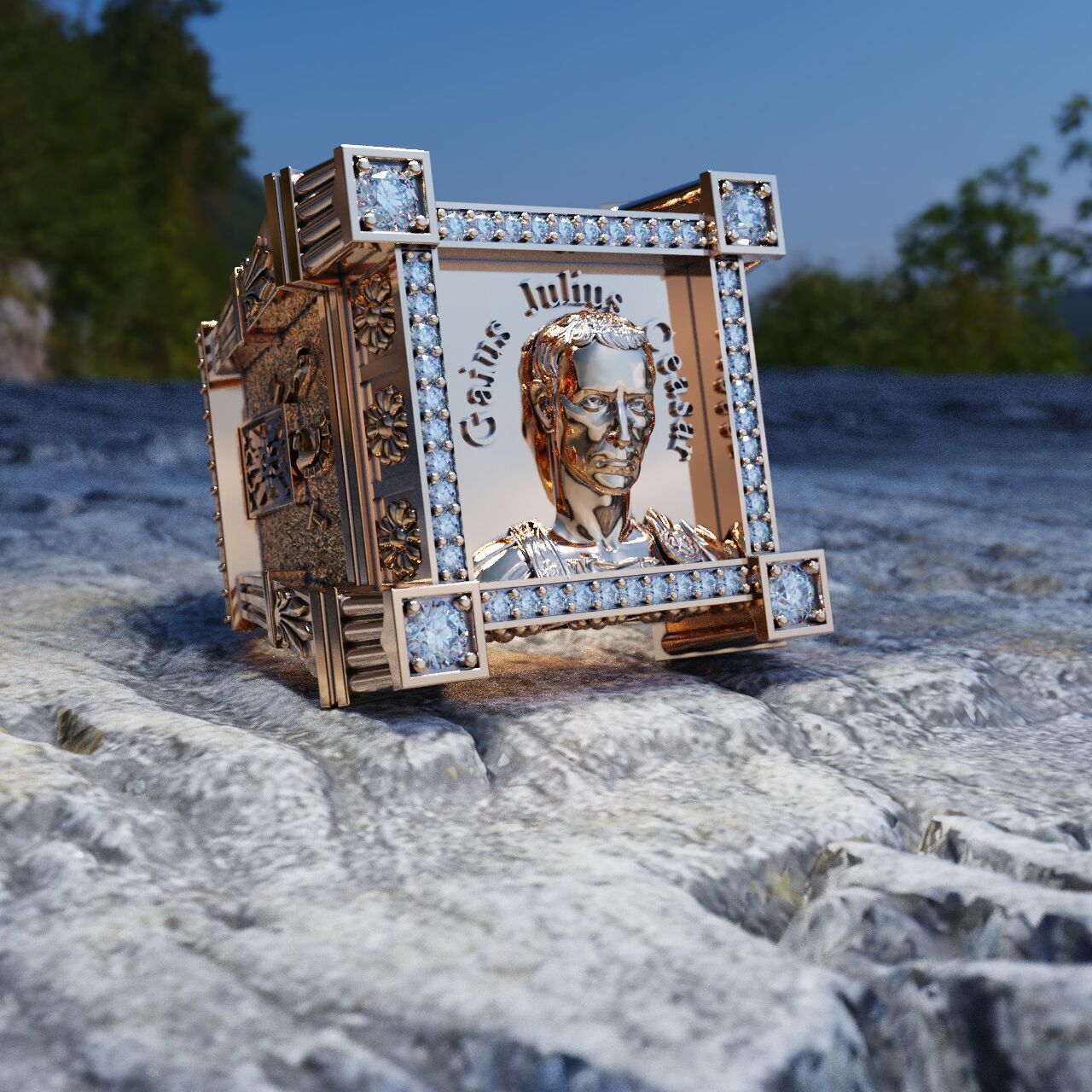 Man Ring Guy Julius Ceasar 3D print model_1