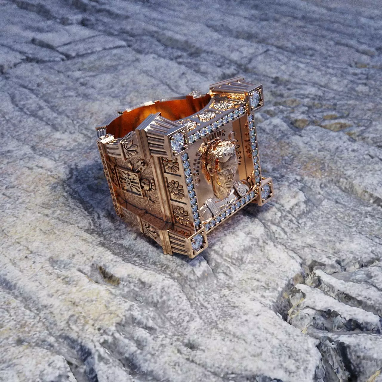 Man Ring Guy Julius Ceasar 3D print model_0