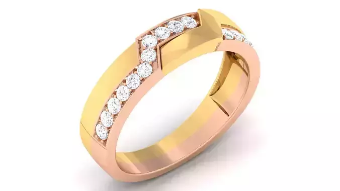 Couple Band Ring 3dm mgx render detail
