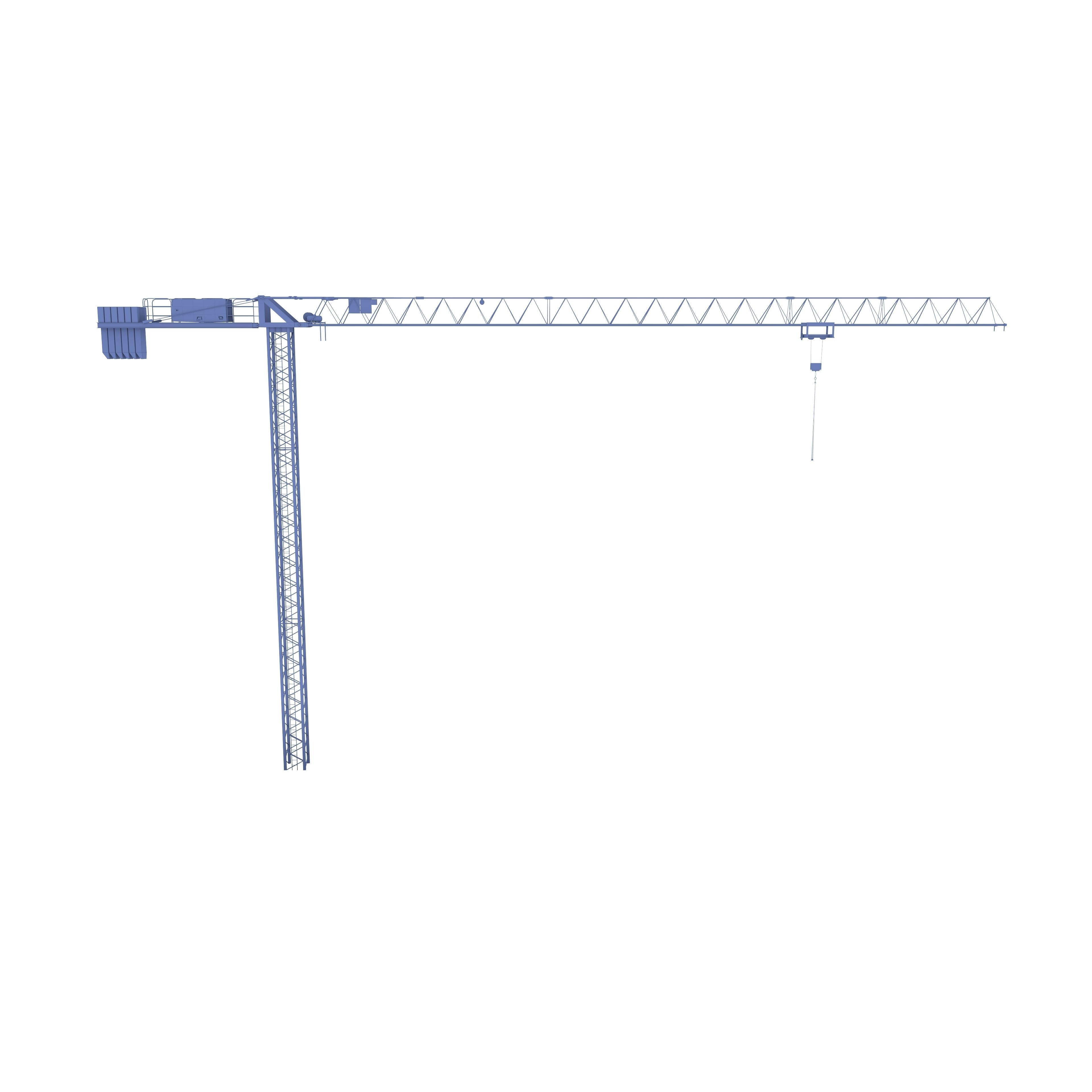 Low Poly Tower Crane 3D model_8