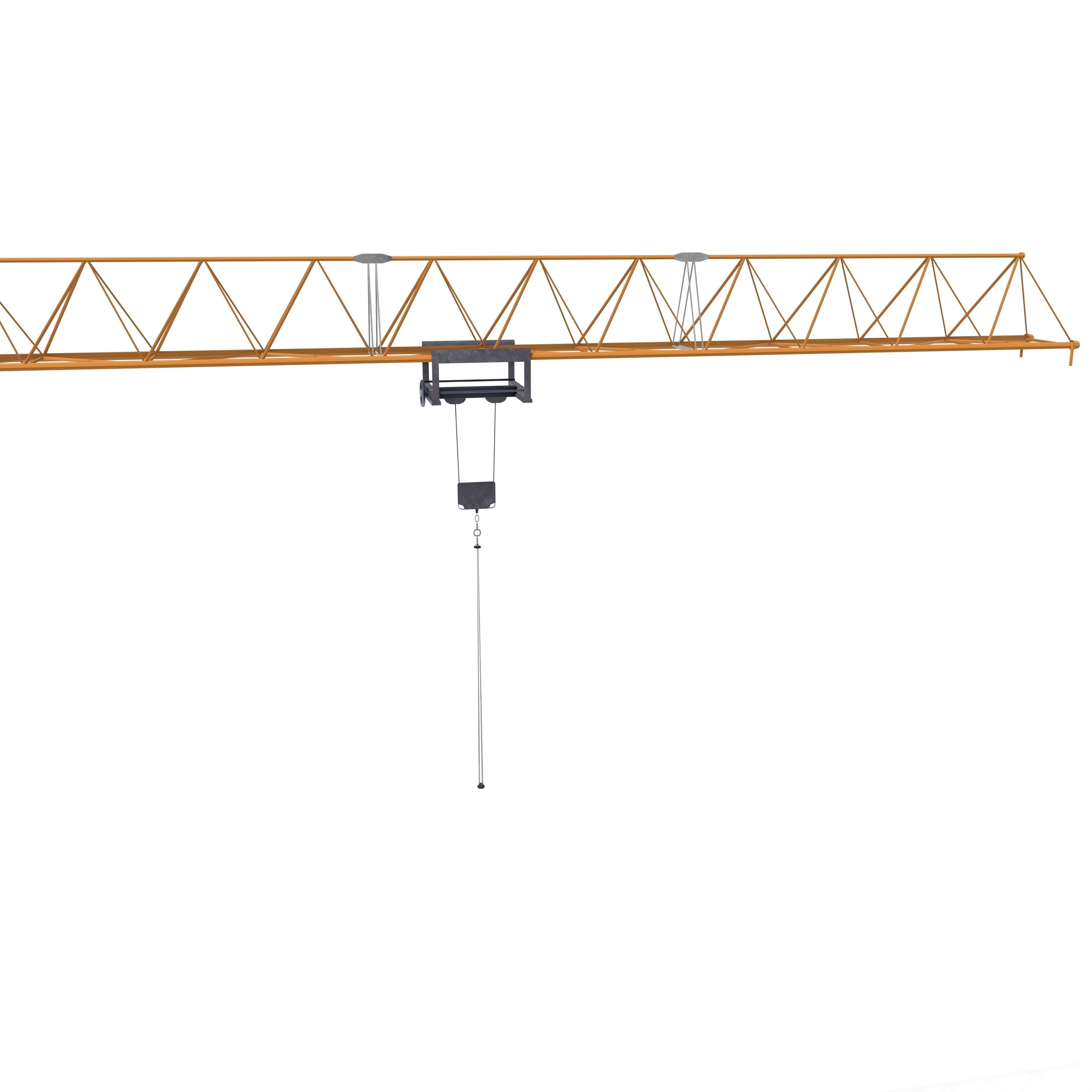 Low Poly Tower Crane 3D model_4