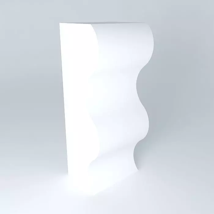 wave foam panel 2 Free 3D model_0