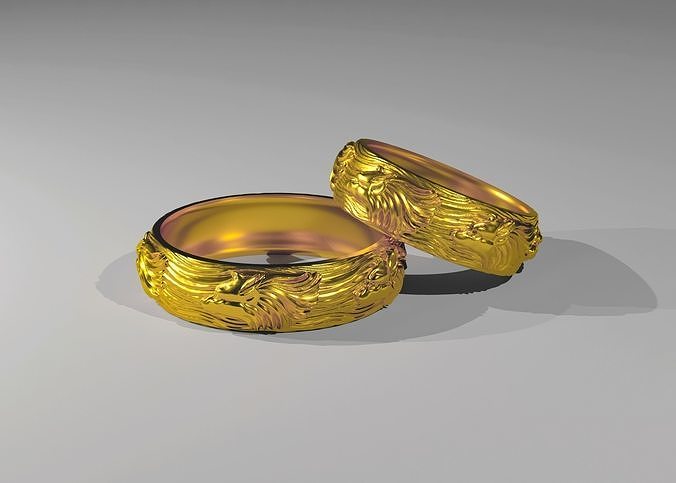 Wolf ring 3D print model