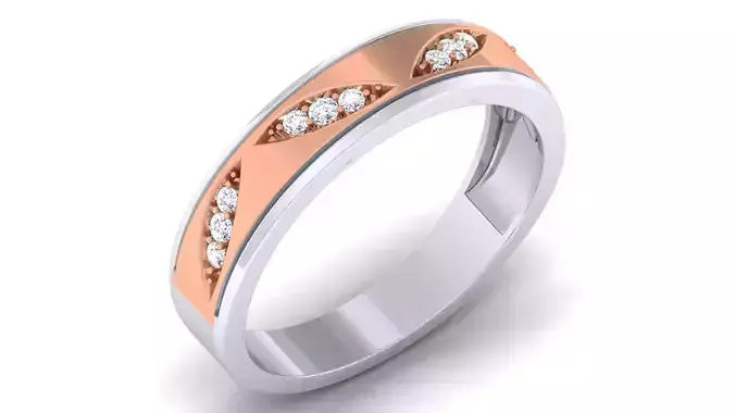 Couple Band Ring 3dm mgx render detail