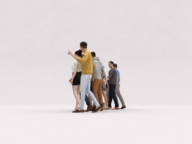 10X LOW POLY CASUAL PEOPLE VOL01 CROWD Low-poly 3D model_6