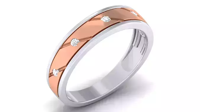 Couple Band Ring 3dm mgx render detail