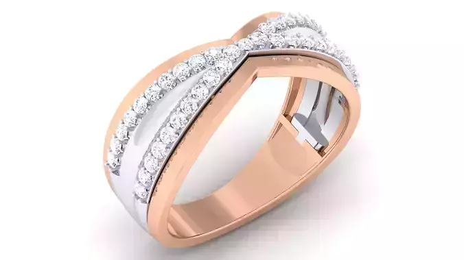 Couple Band Ring 3dm mgx render detail