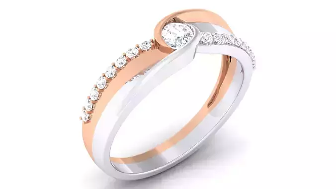 Couple Band Ring 3dm mgx render detail