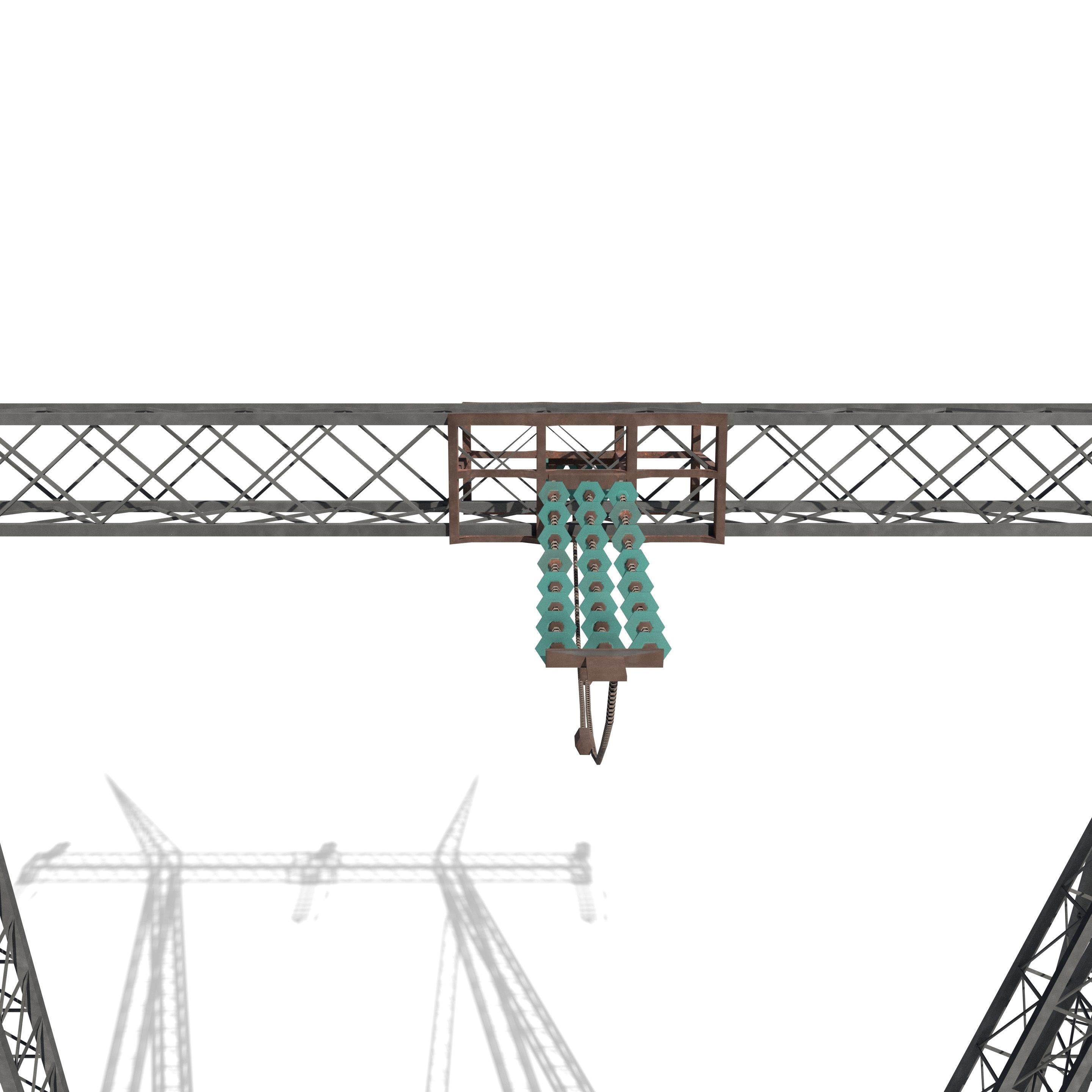 Electricity Pole 11 Low-poly 3D model_4