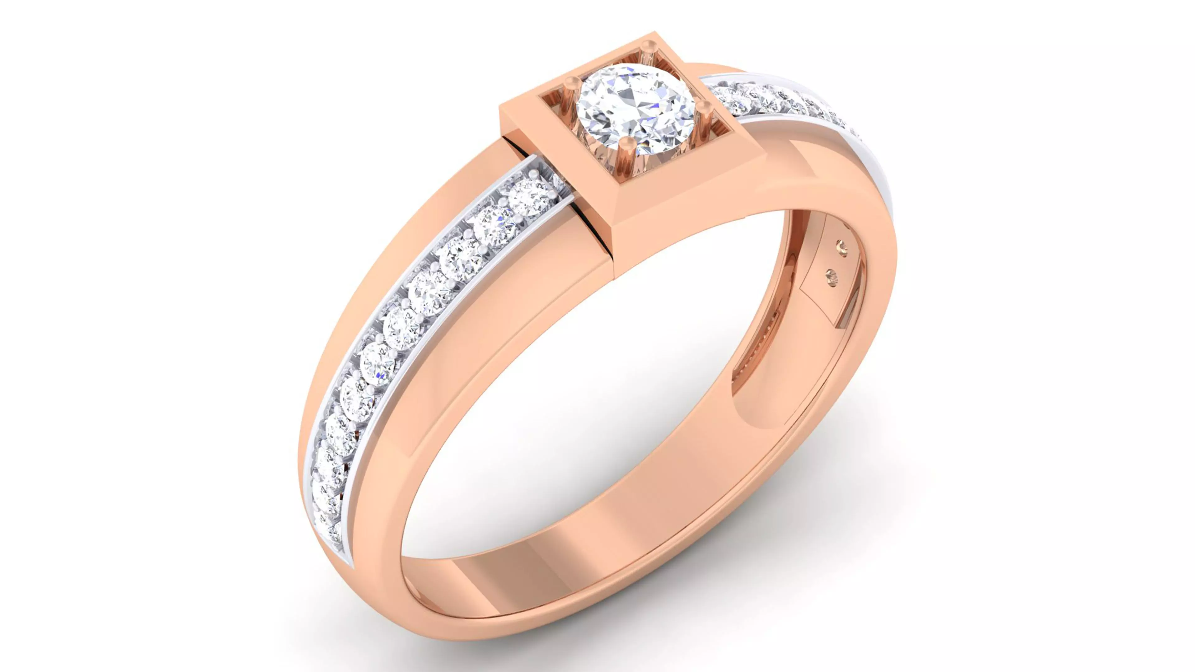 Couple Band Ring 3dm mgx render detail 3D print model_0