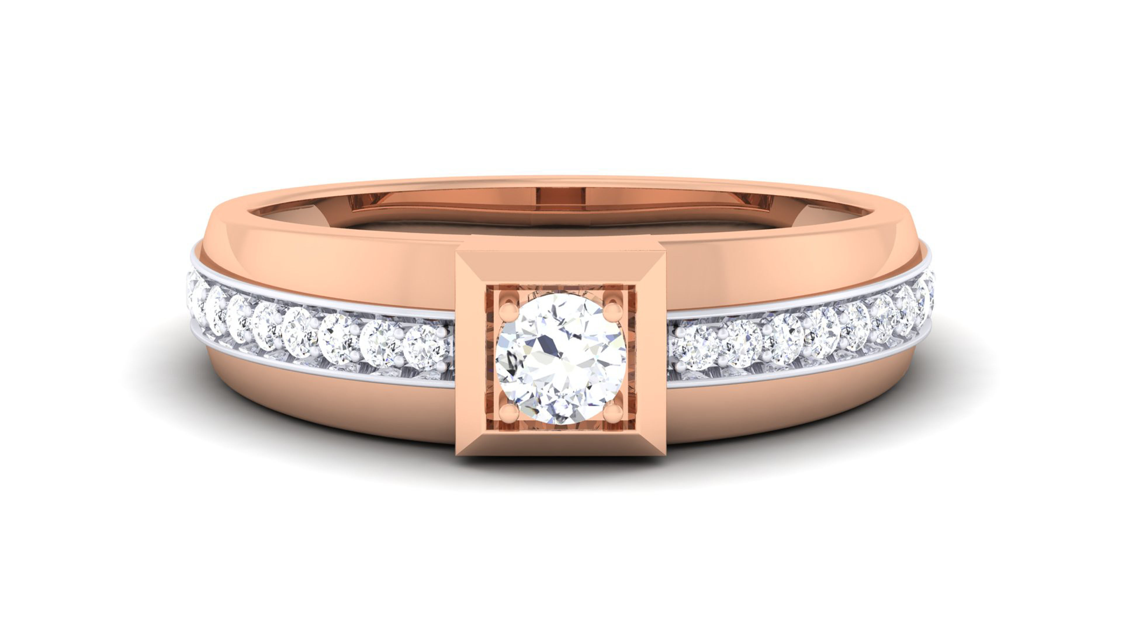 Couple Band Ring 3dm mgx render detail 3D print model_5