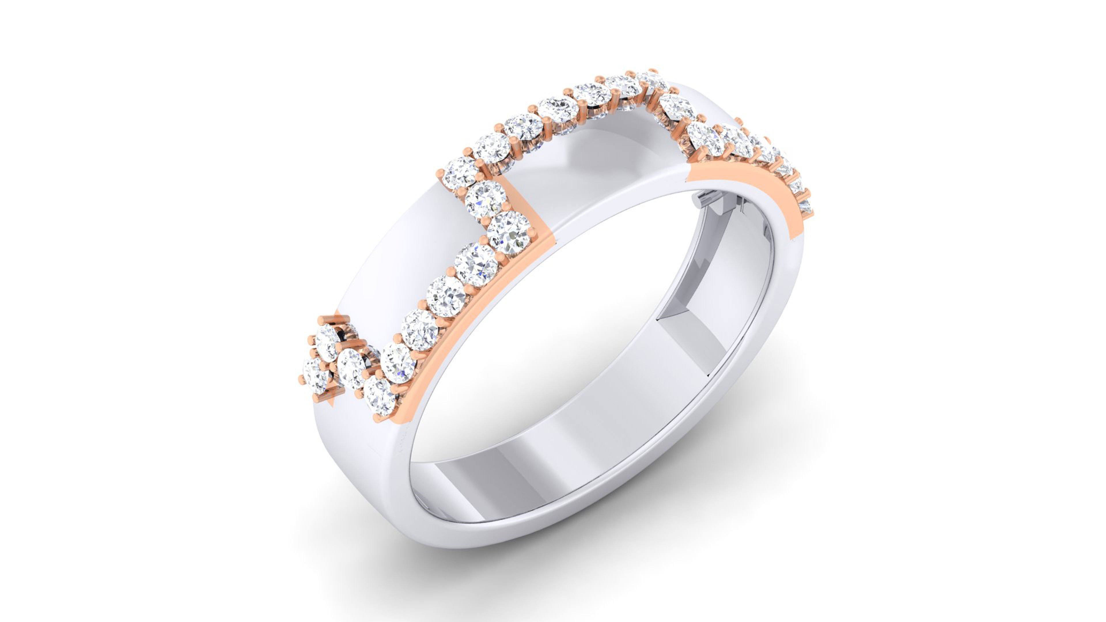 Couple Band Ring 3dm mgx render detail 3D print model_7
