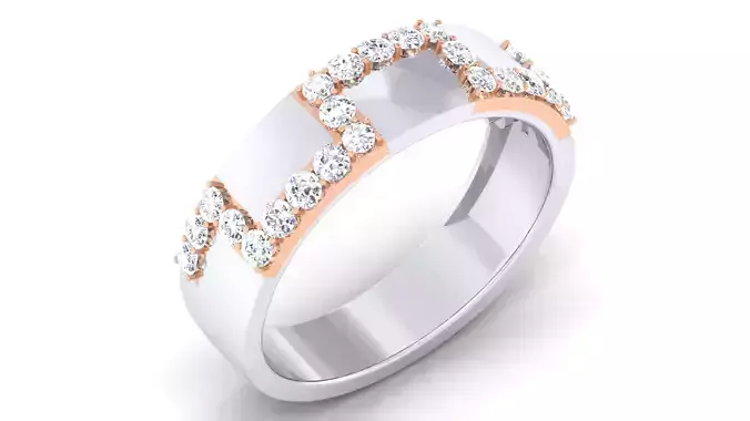 Couple Band Ring 3dm mgx render detail