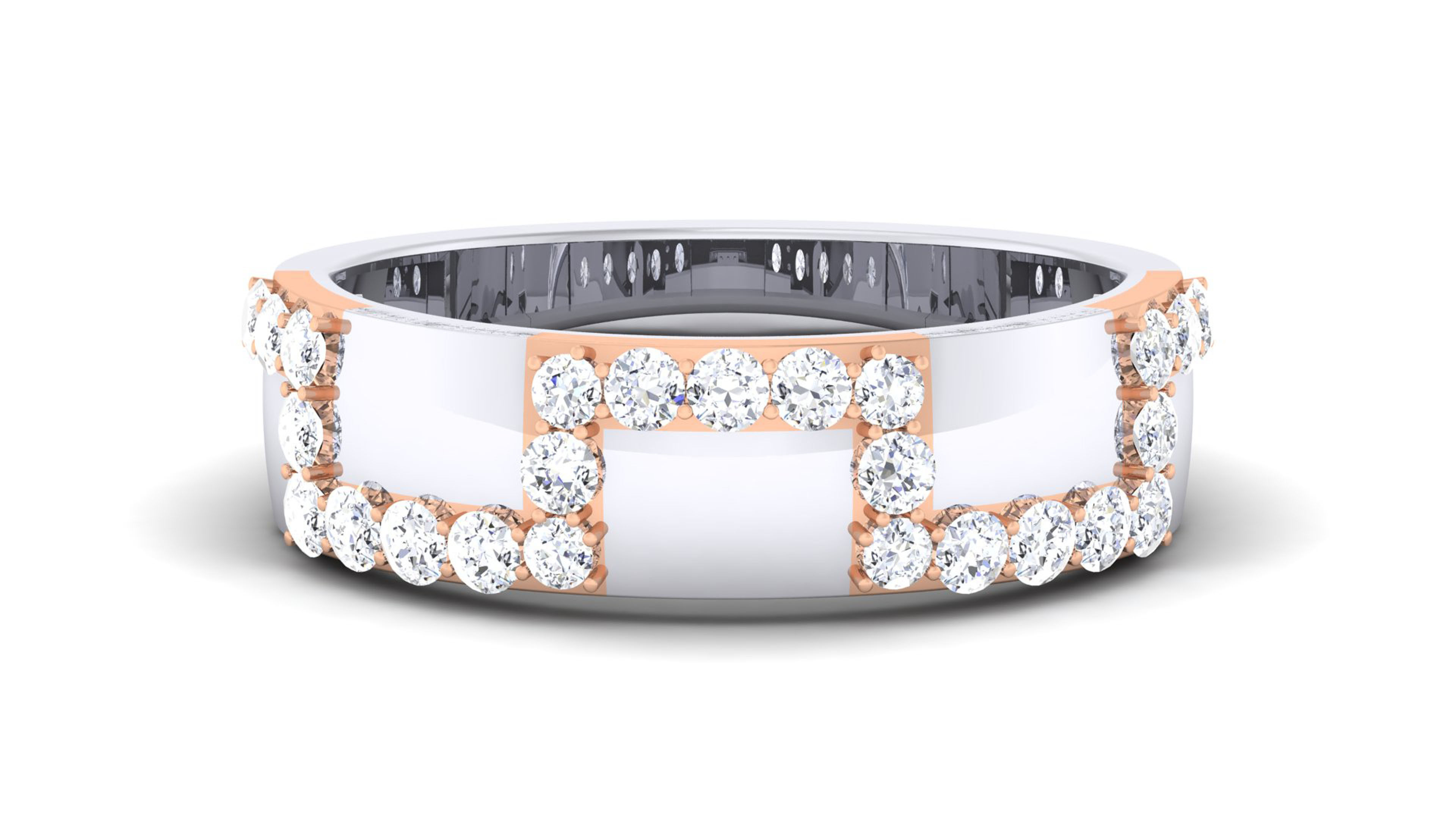 Couple Band Ring 3dm mgx render detail 3D print model_5