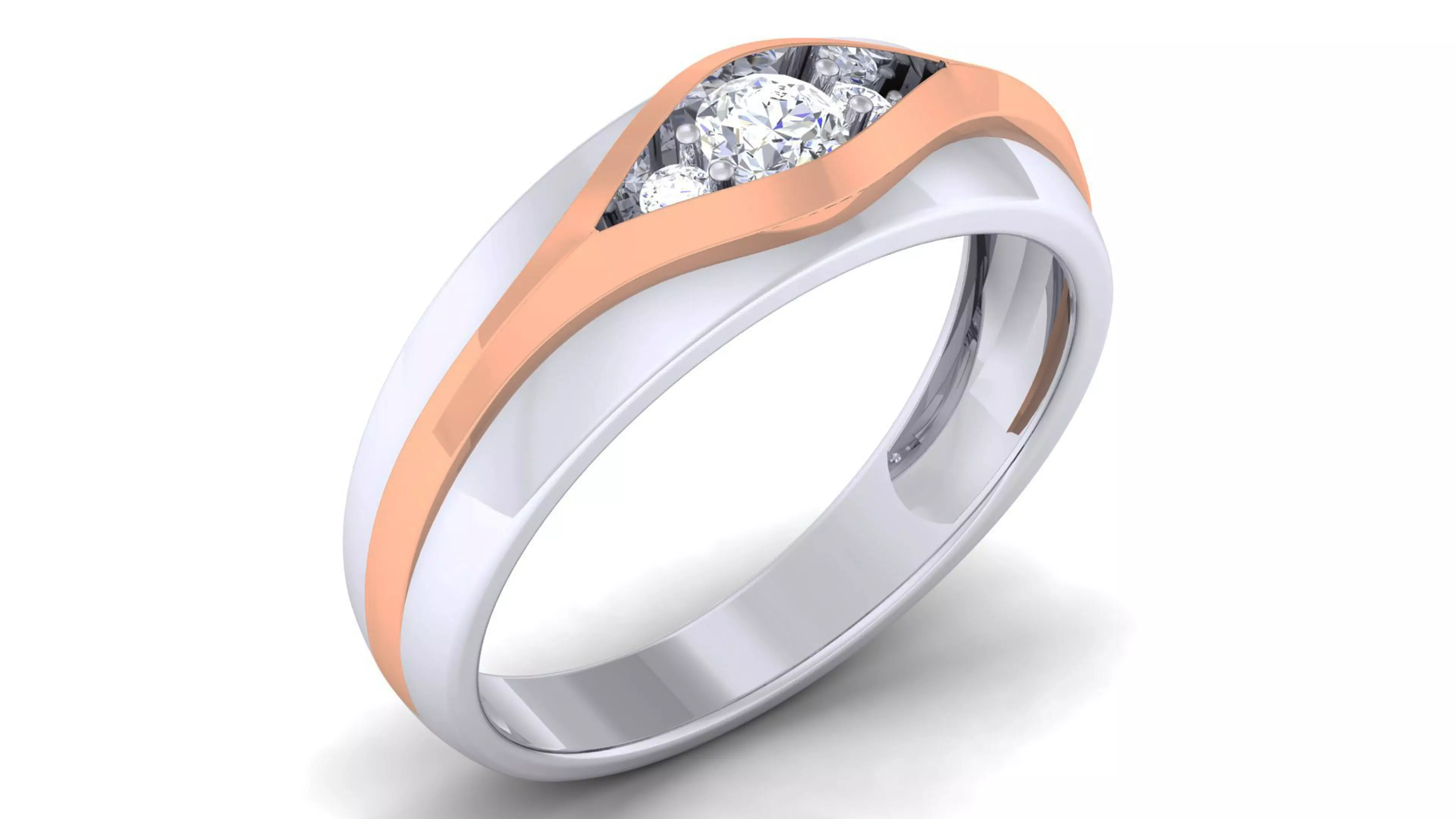 Couple Band Ring 3dm mgx render detail 3D print model_0