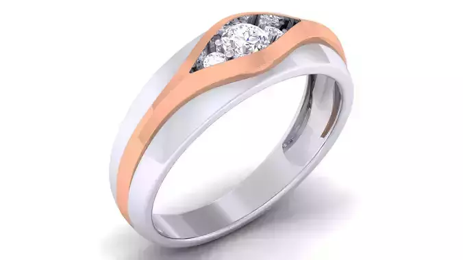 Couple Band Ring 3dm mgx render detail