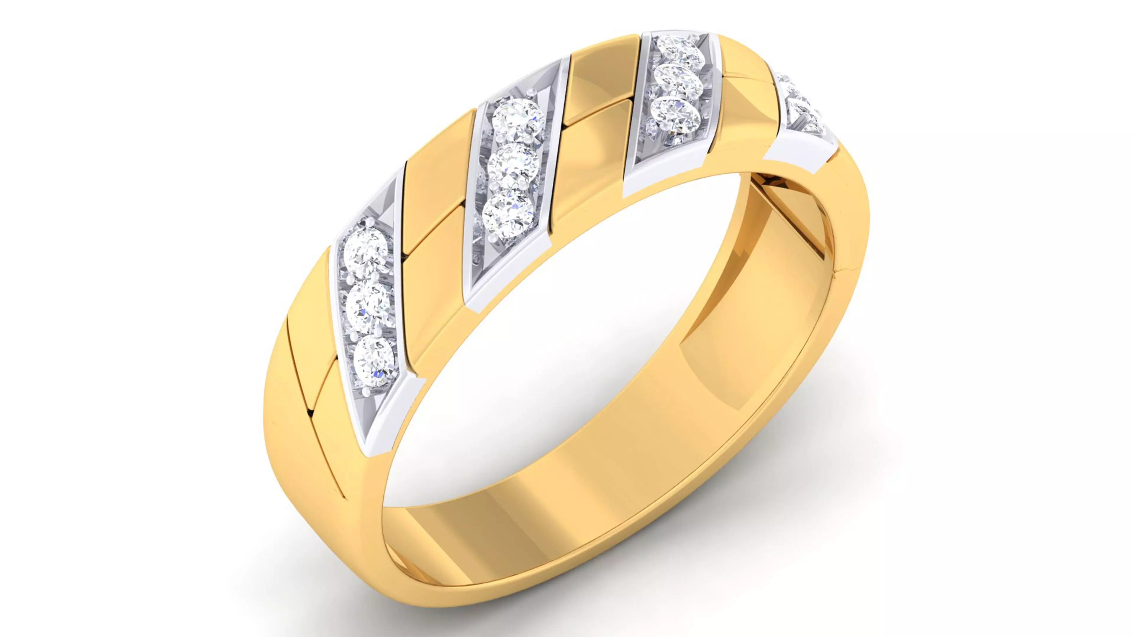 Couple Band Ring 3dm mgx render detail 3D print model_0