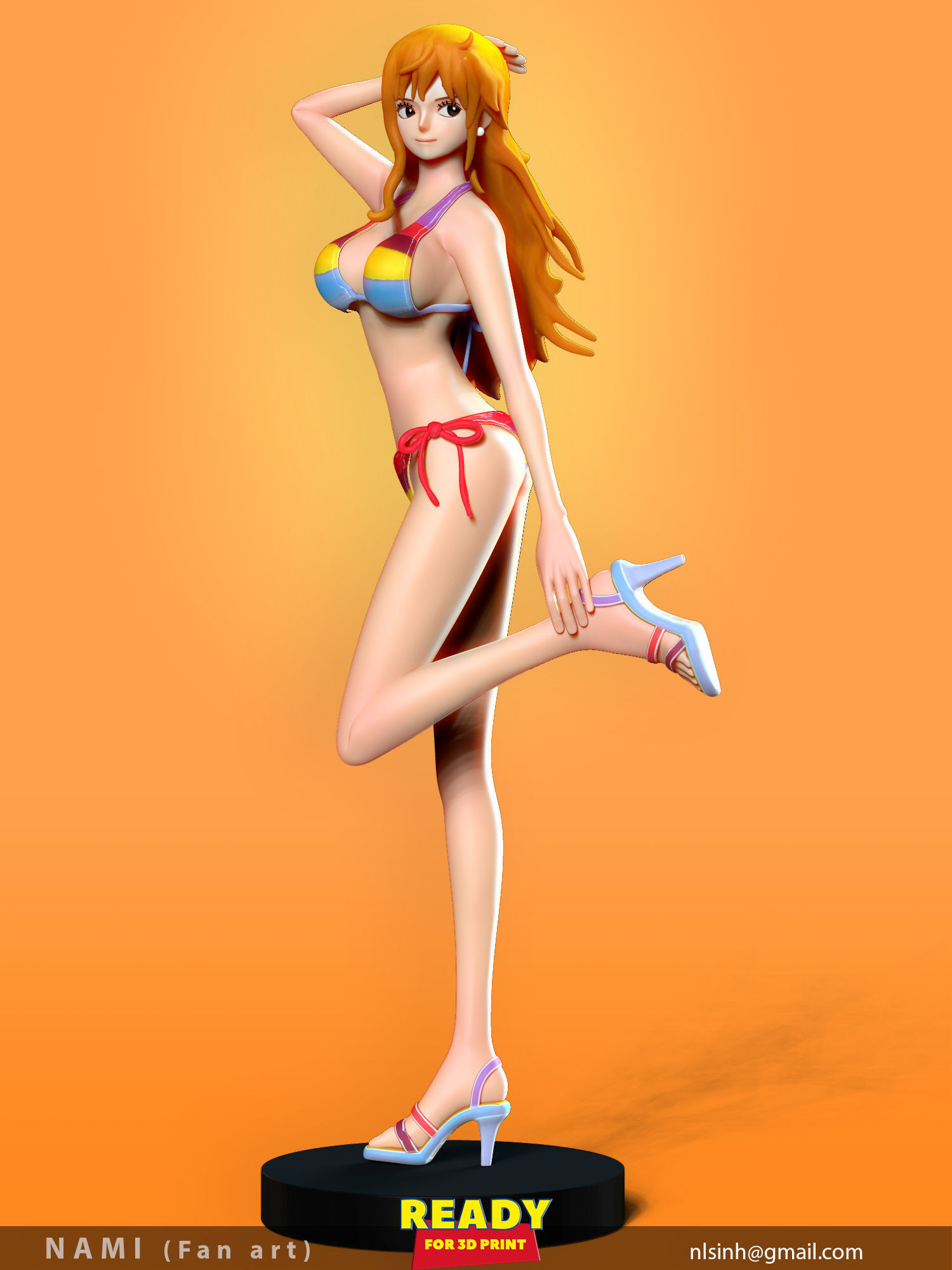 Nami - One Piece Fan art 3D print model_12