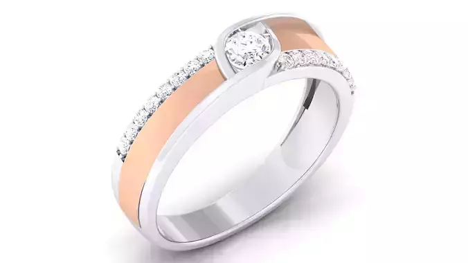 Couple Band Ring 3dm mgx render detail