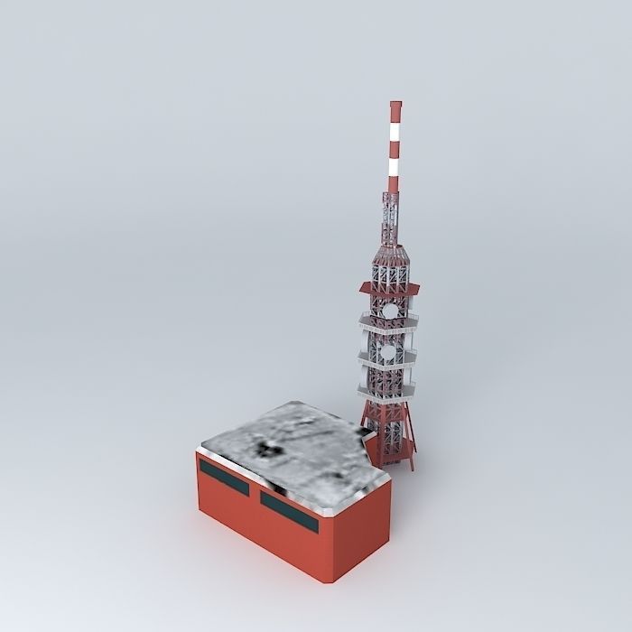 Transmitter Sitno Sitno broadcaster Free 3D model_1