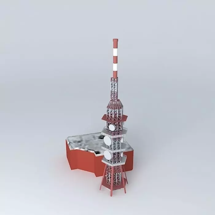 Transmitter Sitno Sitno broadcaster Free 3D model_0