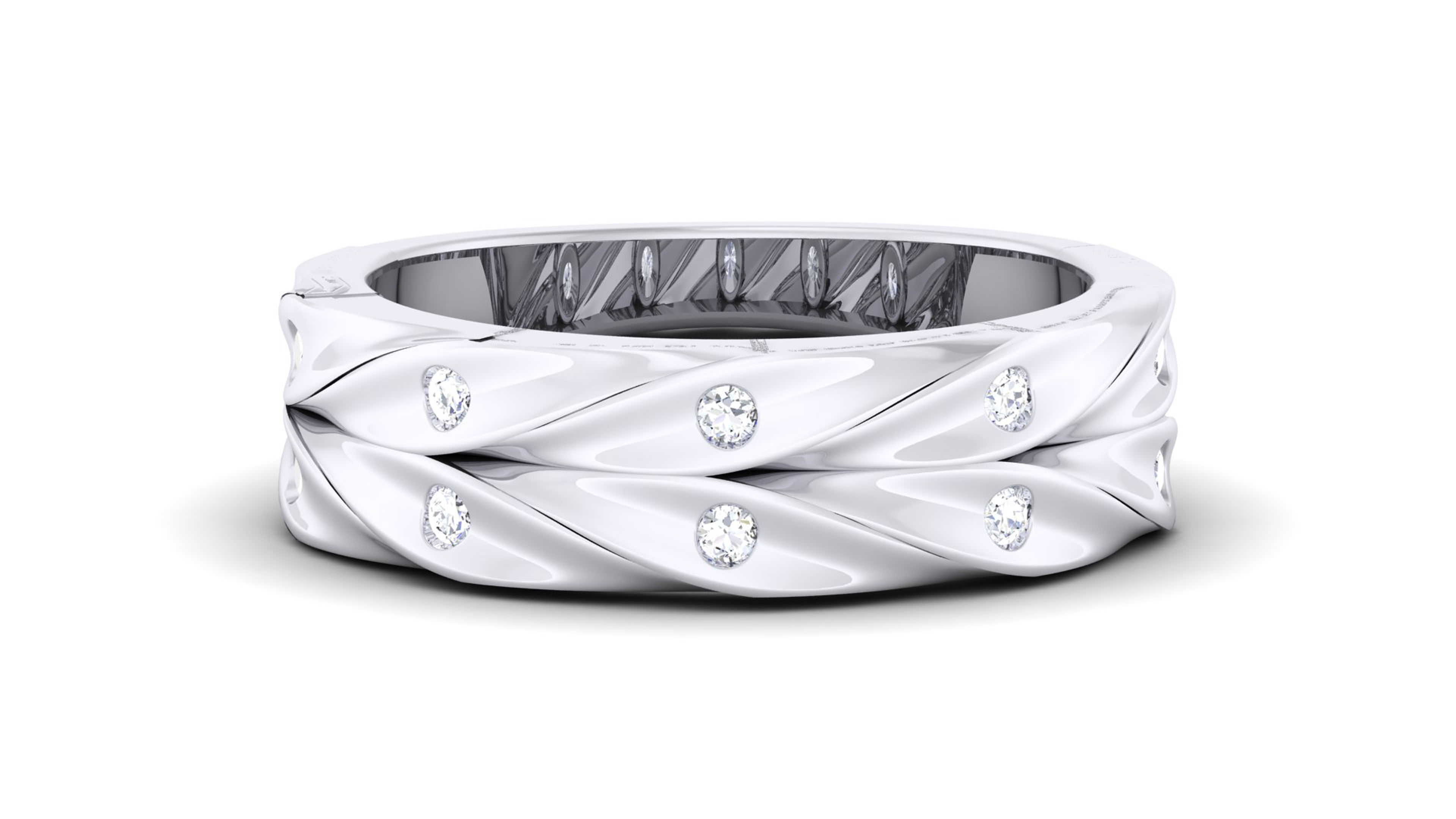 Couple Band Ring 3dm mgx render detail 3D print model_5