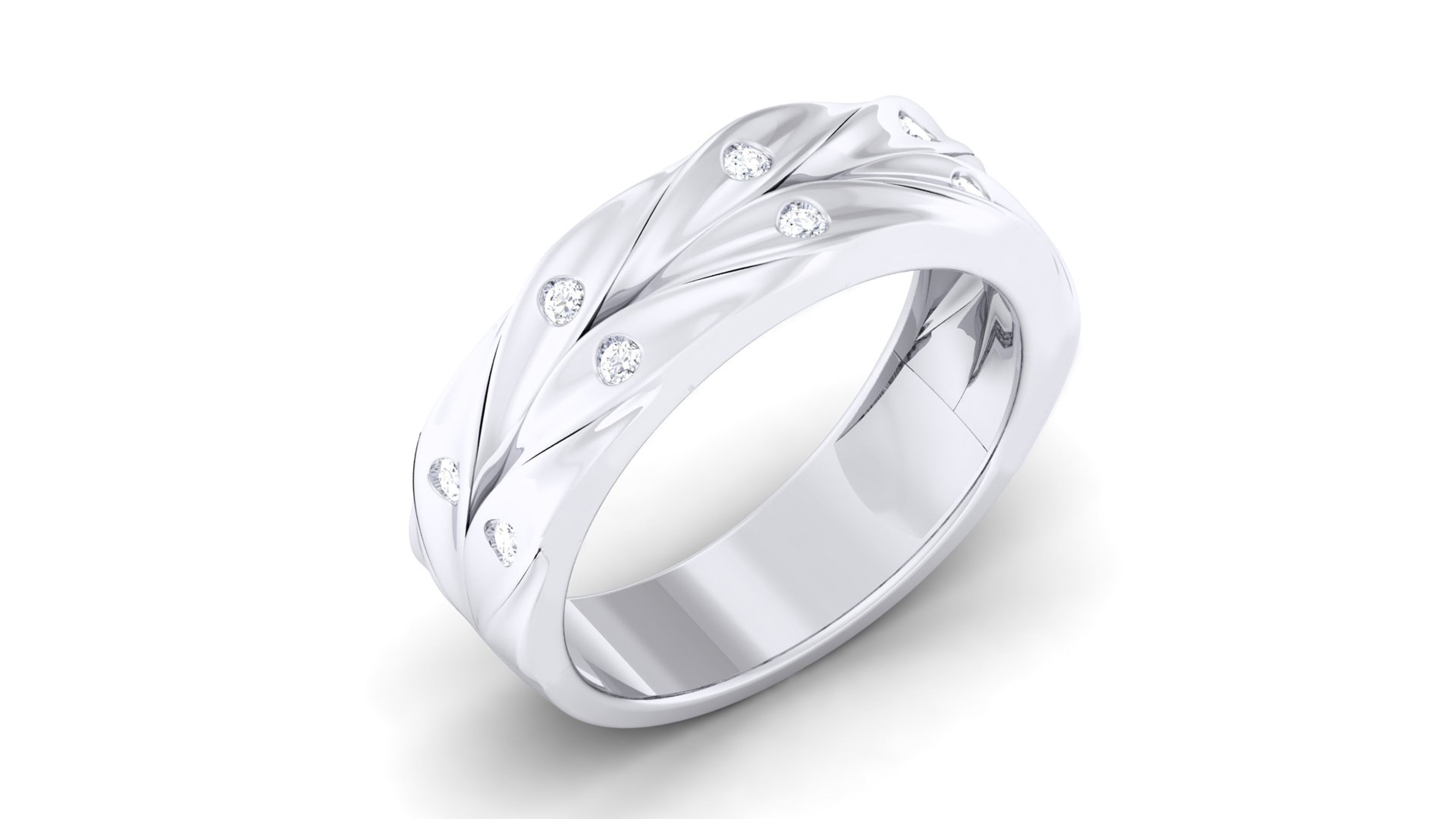 Couple Band Ring 3dm mgx render detail 3D print model_7