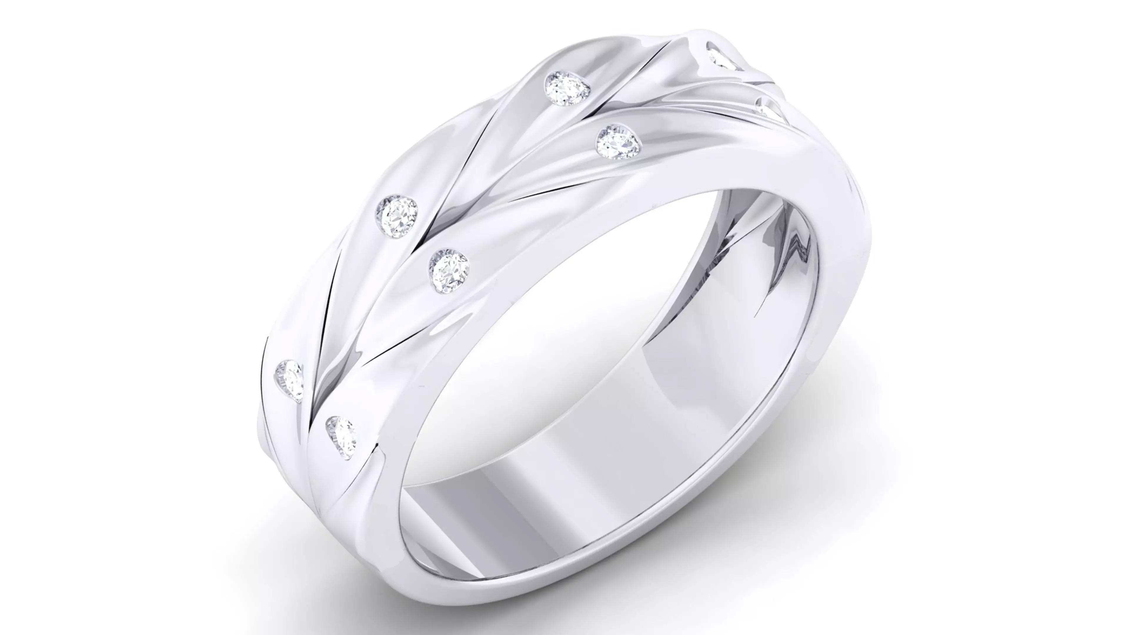 Couple Band Ring 3dm mgx render detail 3D print model_0