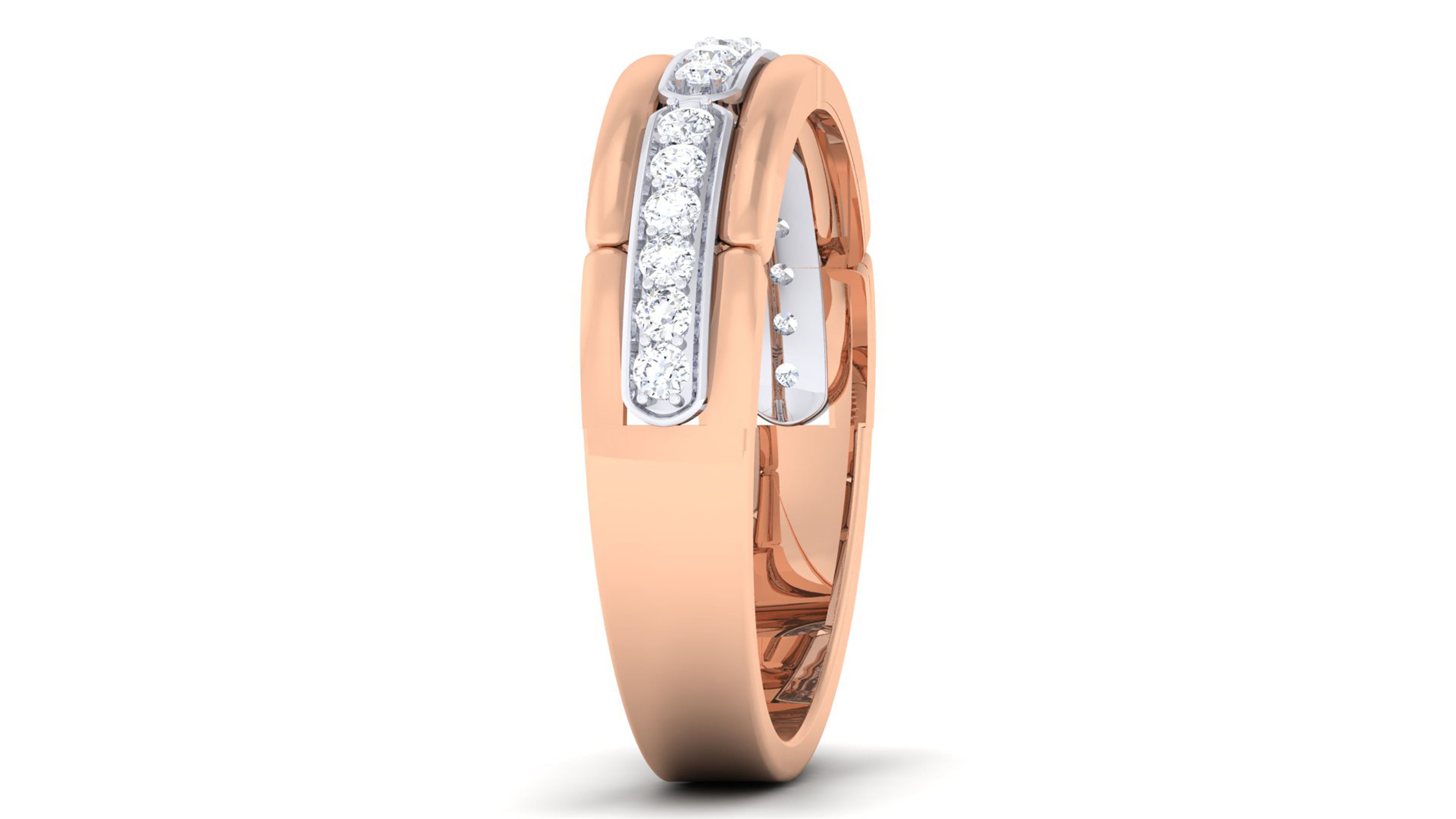 Couple Band Ring 3dm mgx render detail 3D print model_4